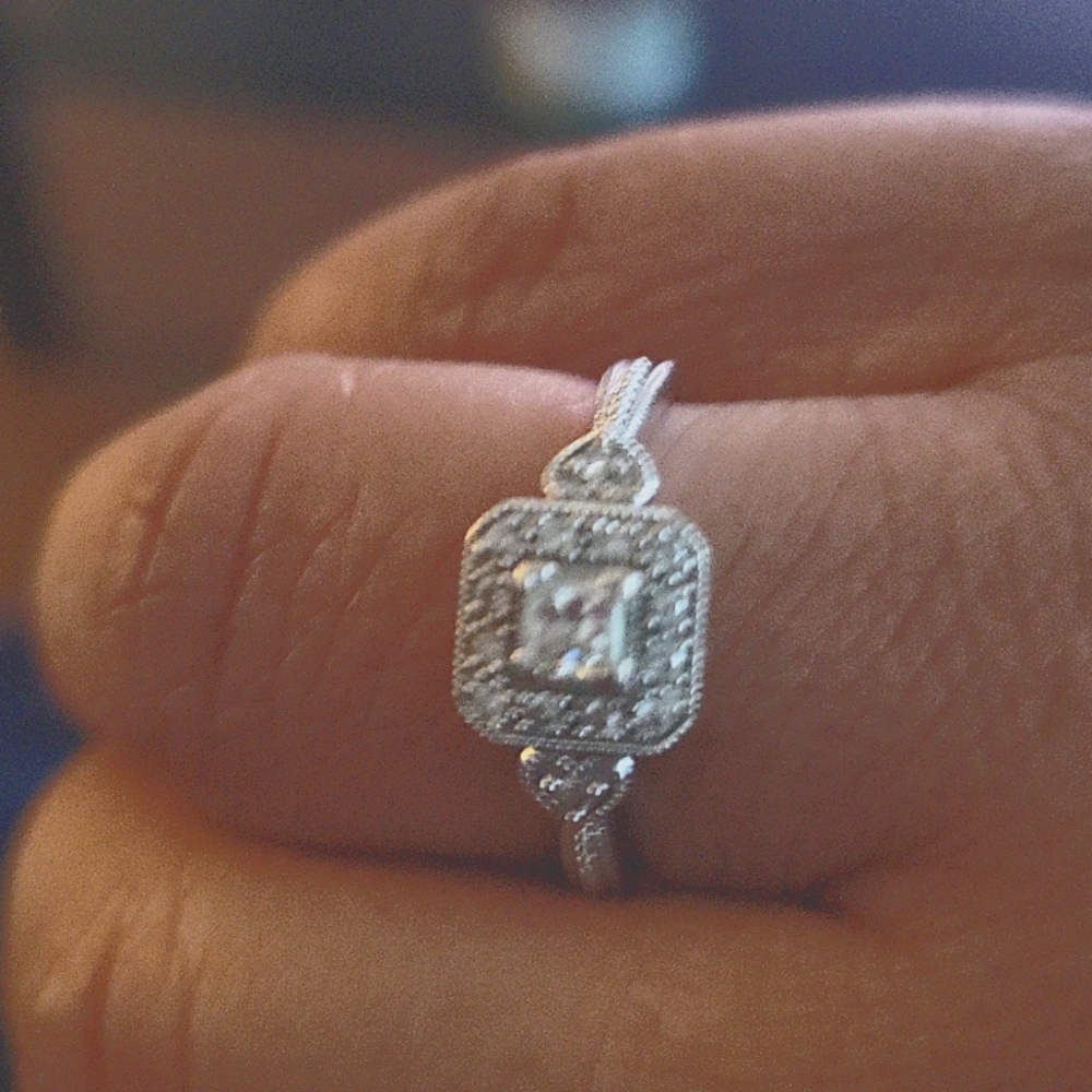 White gold ring
